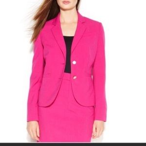 Calvin Klein Women’s Size 4 Hot Pink 2-Gold Button Blazer